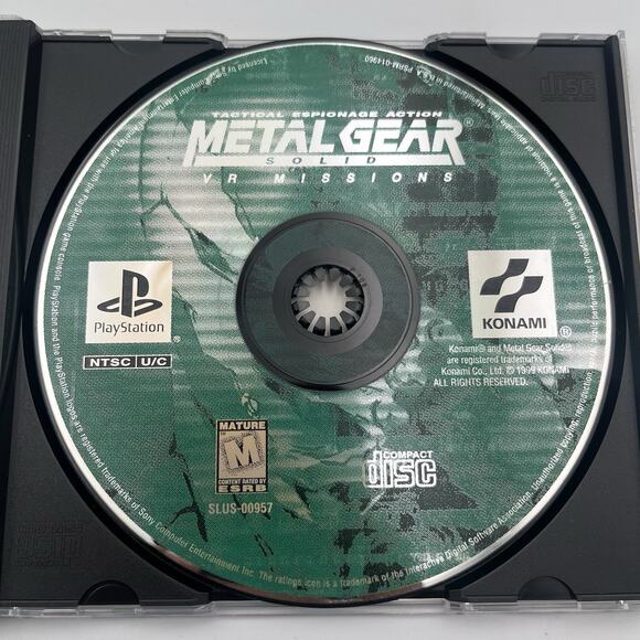Metal Gear Solid: VR Missions (Sony PlayStation 1 PS1, 1999) Authentic No Manual - Picture 2 of 4